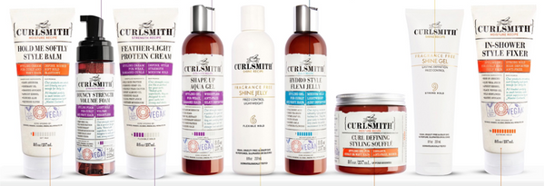 Curlsmith products on a white background