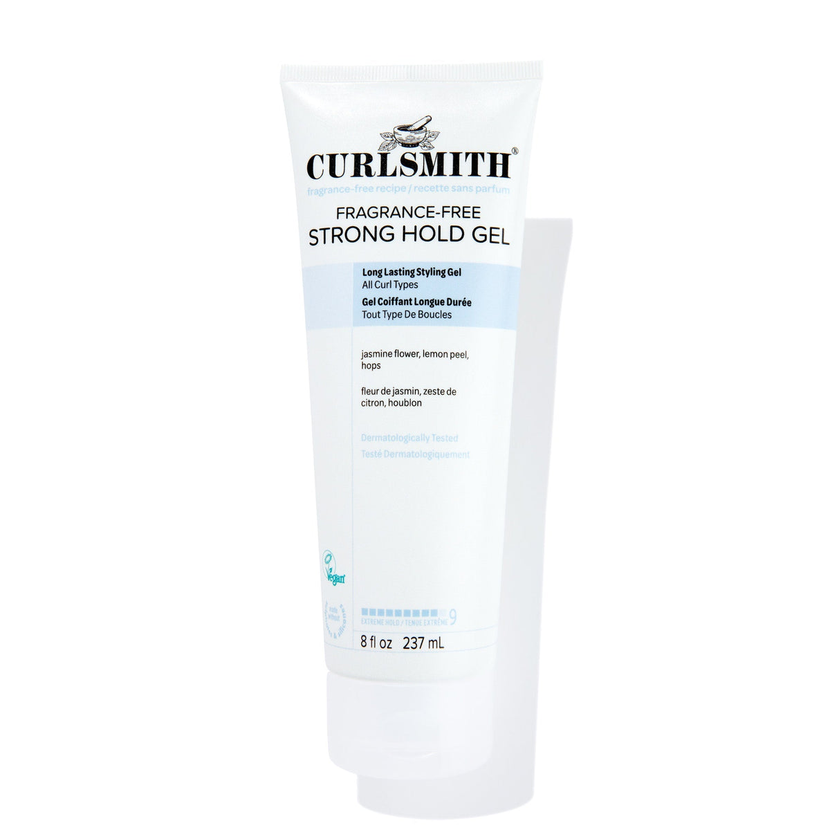 Curlsmith Strong Hold Gel tube on a white background